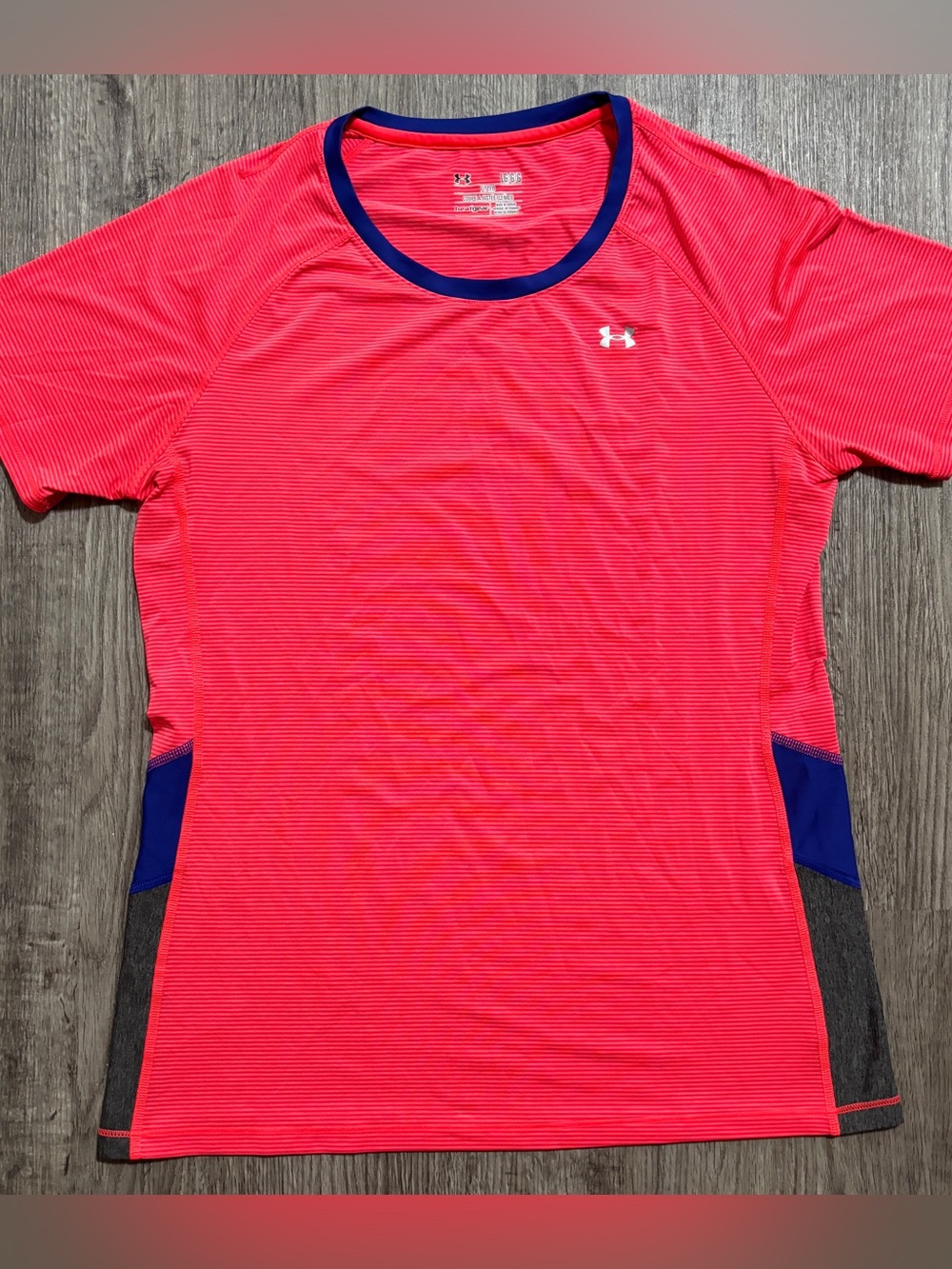 Under Armour HeatGear Fitted Shirt Womens LG Pink Short Sleeve
